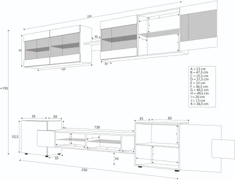 Wohnwand RTV Foggia, Wotan/Wotan - 2