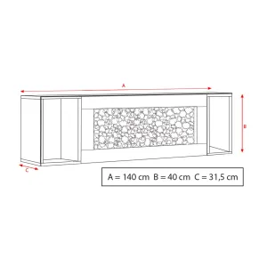 Vitrine Schrank Trento Grüner Moos, Schwarz/Wotan - image 2