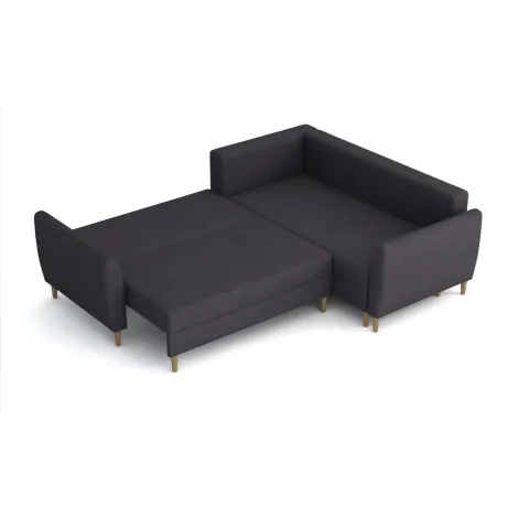 IBIS H1 Ecksofa auf hohen Beinen mit Schlaffunktion und großen Ablagefächern (244 x 188 cm) - 4