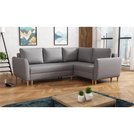 IBIS H1 Ecksofa auf hohen Beinen mit Schlaffunktion und großen Ablagefächern (244 x 188 cm) - 2