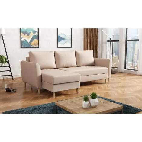 Kleines Ecksofa IBIS Z1 auf hohen Beinen mit Schlaffunktion (240 x 140 cm) - 2