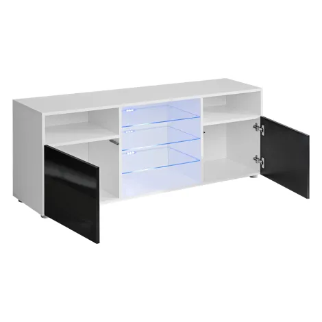 TV-Schrank Urbino, Schwarz/Schwarz - 4