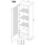 Vitrine Schrank Alessandria, Wotan/Schwarz - 3