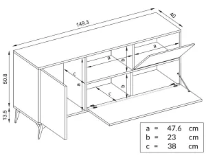 RTV Schrank Orvieto, Eiche/Anthrazit - image 2