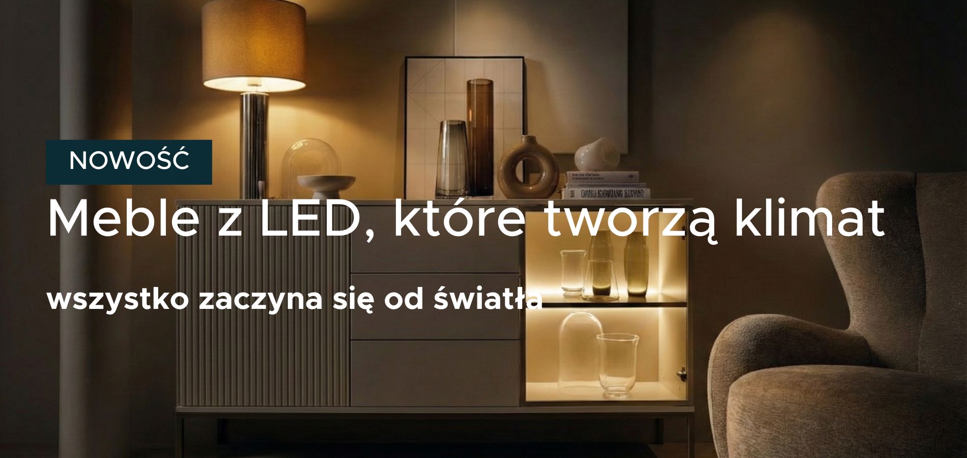 Meble z oświetleniem LED