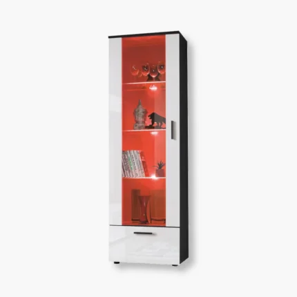 Alessandria Stehendes Display, Weiß/Schwarz RGB LED Beleuchtung