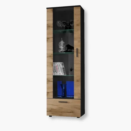 Alessandria Standschrank, Wotan/Schwarz