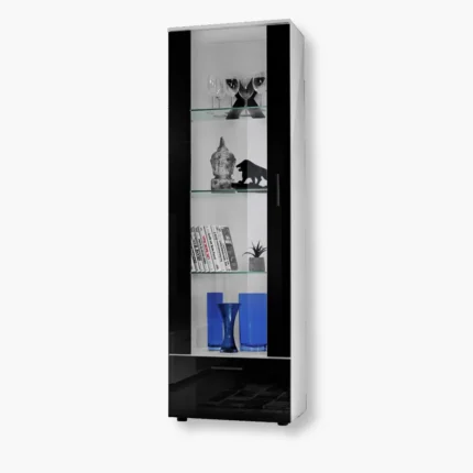 Alessandria Stehschrank, Schwarz/Weiß
