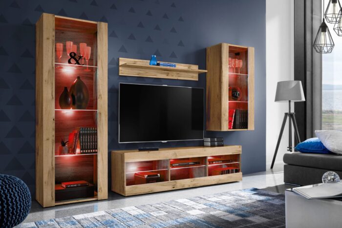 Ensemble de meubles RTV Tivoli Medio, Wotan/Wotan LED RGB Lighting – Image 2