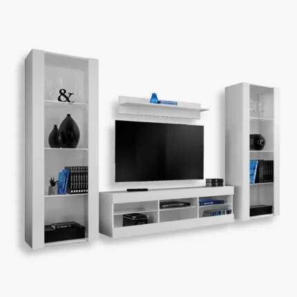 Tivoli Grande RTV Möbel Set, Weiß/Weiß