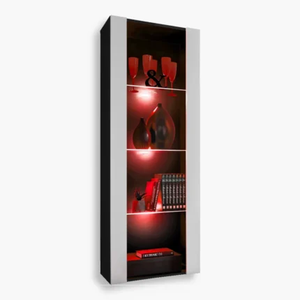 Witryna Tivoli, Biały/Czarny Oświetlenie LED RGB