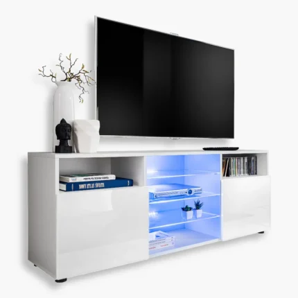Armoire RTV Urbino, Wotan/Noir 2 Armoire RTV Urbino, blanc/blanc