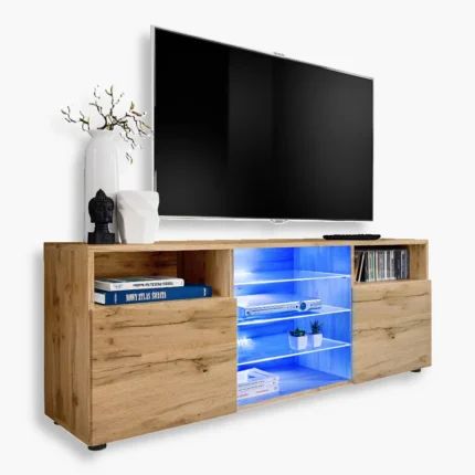 RTV Urbino Schrank, Wotan/Wotan LED Beleuchtung Blau