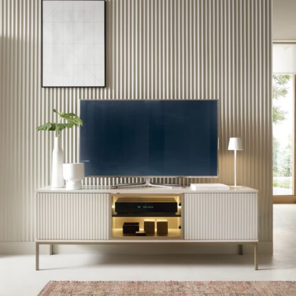 Laval RTV154 – Meuble TV, cachemire, largeur 154 cm, hauteur 56 cm, profondeur 39 cm