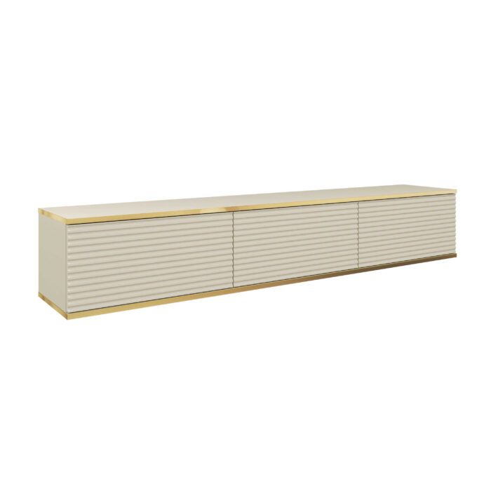 Banff RTV175 MDF – szafka RTV, beżowy mat, dąb artisan, szerokość 175 cm, wysokość 30 cm, głębokość 32 cm - obrazek 2