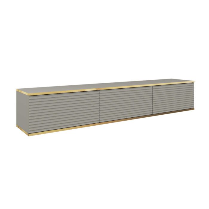 Banff RTV175 MDF – szafka RTV, szary mat, dąb artisan, szerokość 175 cm, wysokość 30 cm, głębokość 32 cm - obrazek 2