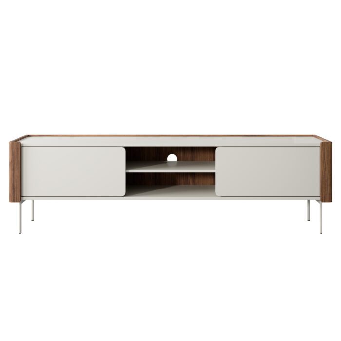 Guelph RTV180 – szafka RTV, czarny mat, złoty dąb, szerokość 180 cm, wysokość 52 cm, głębokość 39 cm - obrazek 4