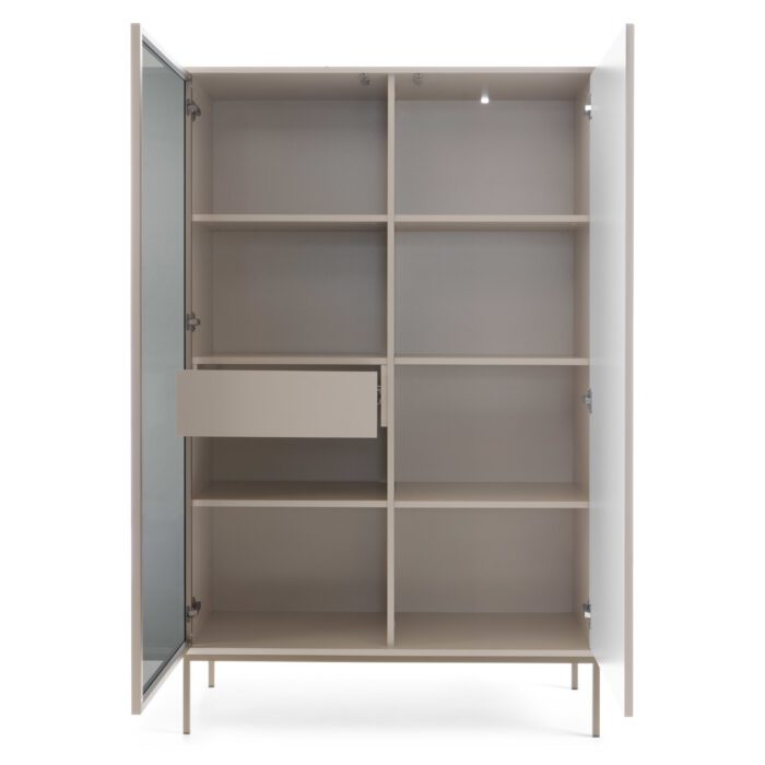Laval WTSZ104 – witryna z oświetleniem LED, kaszmir, szerokość 104 cm, wysokość 166 cm, głębokość 39 cm - obrazek 5