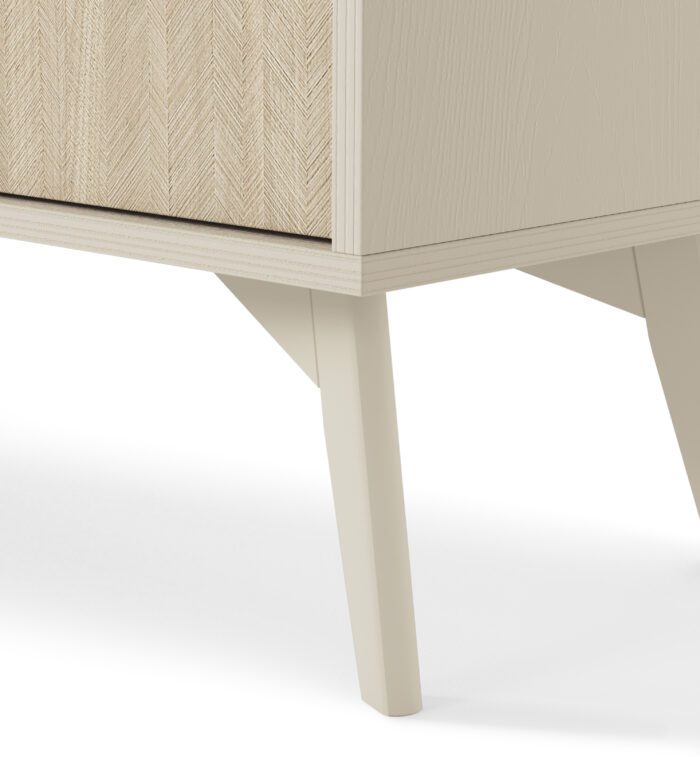 Tofino RTV158 – szafka RTV, beż piaskowy, jodełka skandi, szerokość 158 cm, wysokość 52 cm, głębokość 38 cm - obrazek 9