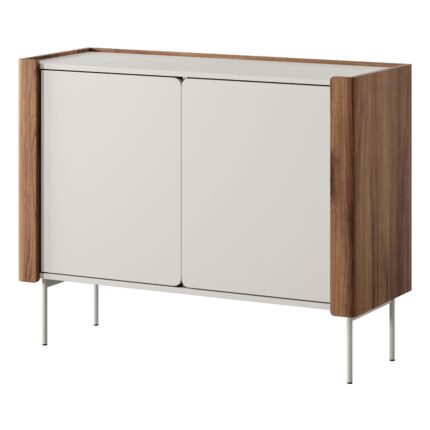 Guelph K105 – komoda dwudrzwiowa, orzech, kaszmir, szerokość 105 cm, wysokość 82 cm, głębokość 39 cm
