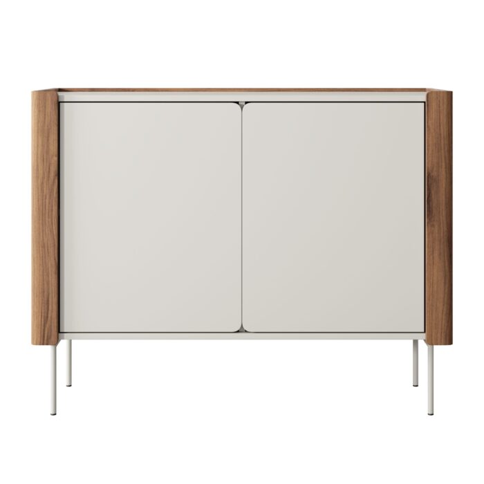 Guelph K105 – komoda dwudrzwiowa, orzech, kaszmir, szerokość 105 cm, wysokość 82 cm, głębokość 39 cm - obrazek 2