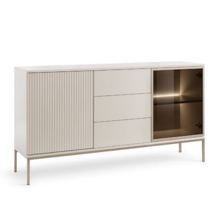 Laval KSZ154 – Kommode, Kaschmir mit Lamellen, Breite 154 cm, Höhe 83 cm, Tiefe 39 cm