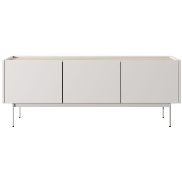 Kelowna TV-Schrank – Kaschmir, Eiche Linea – Breite 144 cm, Höhe 55 cm, Tiefe 37 cm – Bild 2