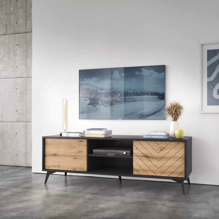 Jaspis TV-Schrank 154 cm – Breite 154 cm, Höhe 56 cm, Tiefe 39 cm – Bild 3