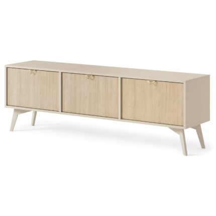 Tofino RTV158 – TV-Schrank, sandbeige, Fischgrät-Skandi, Breite 158 cm, Höhe 52 cm, Tiefe 38 cm
