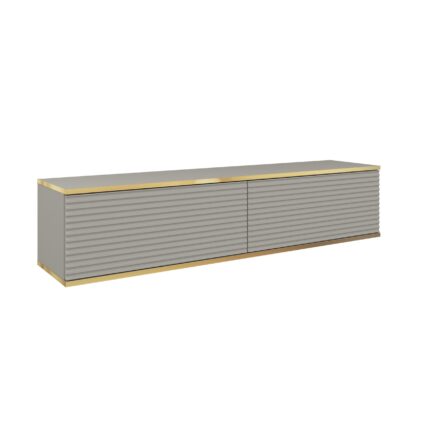 Banff RTV135 MDF – TV-Schrank, grau matt, Eiche artisan, Breite 135 cm, Höhe 30 cm, Tiefe 32 cm