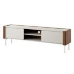 Guelph RTV180 – szafka RTV, czarny mat, złoty dąb, szerokość 180 cm, wysokość 52 cm, głębokość 39 cm
