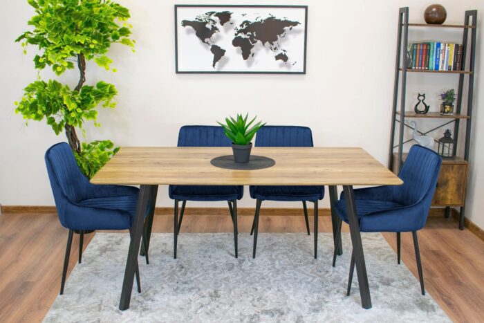 komodee Stuhl BERGAMO blauer Samt gepolstert mit Steppbeinen aus Metall für Wohnzimmer, Arbeitszimmer, Esszimmer, Schlafzimmer, Belastung 110 kg – Bild 13