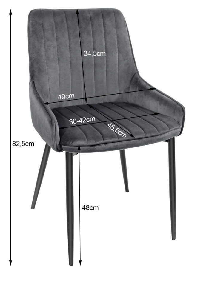 komodee BERGAMO chaise en velours vert rembourrée avec pieds en métal matelassé pour salon, salle à manger, bureau, capacité de charge jusqu’à 110 kg – Image 7