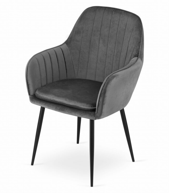 komodee chair MINORI dark gray velvet metal legs easy assembly for living room, dining room, bedroom, load 110 kg - Image 9