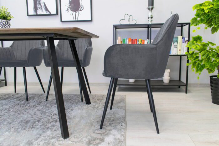 komodee chair MINORI dark gray velvet metal legs easy assembly for living room, dining room, bedroom, load 110 kg - Image 11