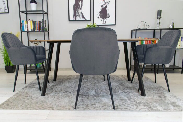 komodee chair MINORI dark gray velvet metal legs easy assembly for living room, dining room, bedroom, load 110 kg - Image 13