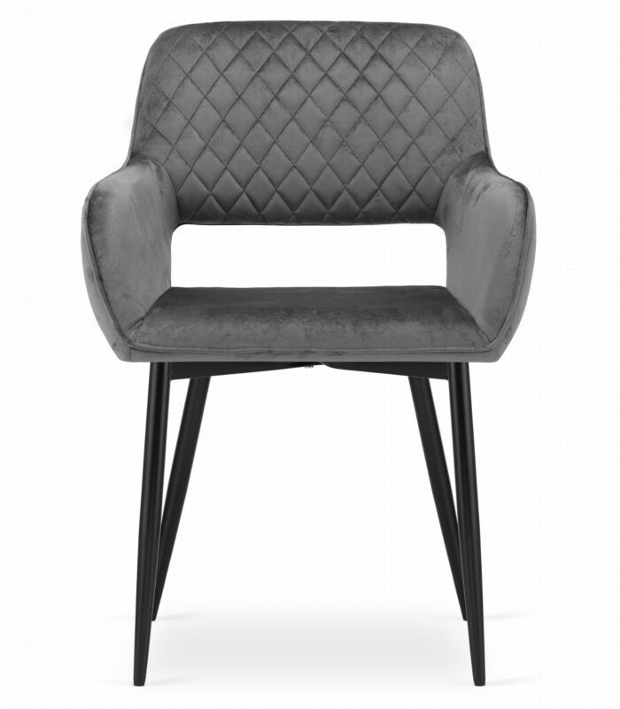 ATRANI komodee chaise en velours gris foncé pieds rembourrés, 58x83x56 cm, pour salon, salle à manger, étude, max. Capacité de charge 110 kg – Image 5