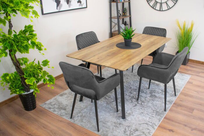 ATRANI komodee chaise en velours gris foncé pieds rembourrés, 58x83x56 cm, pour salon, salle à manger, étude, max. Capacité de charge 110 kg – Image 10