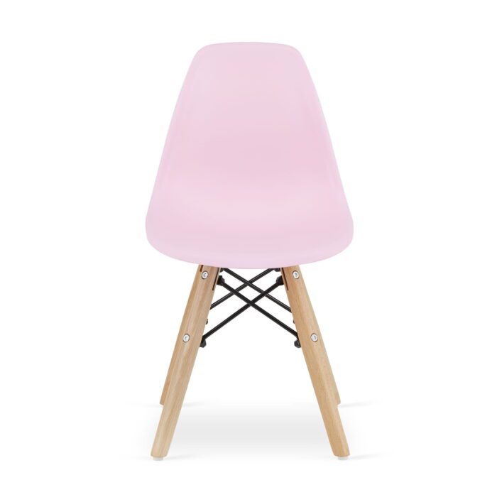 Chaise PAVIA rose komodee pour chambre d’enfant avec pieds en hêtre, dimensions 31x57x35 cm, max. Charge de 110 kg, montage facile – Image 2