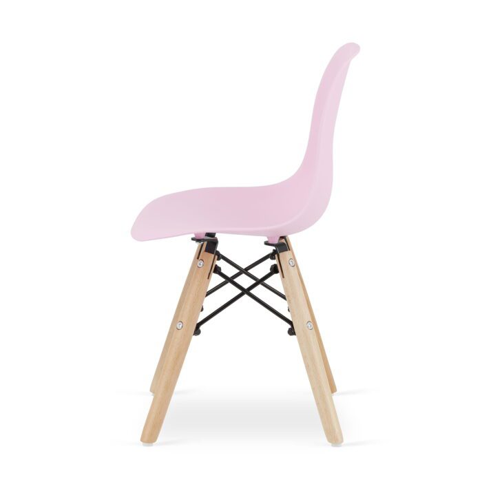 Chaise PAVIA rose komodee pour chambre d’enfant avec pieds en hêtre, dimensions 31x57x35 cm, max. Charge de 110 kg, montage facile – Image 11
