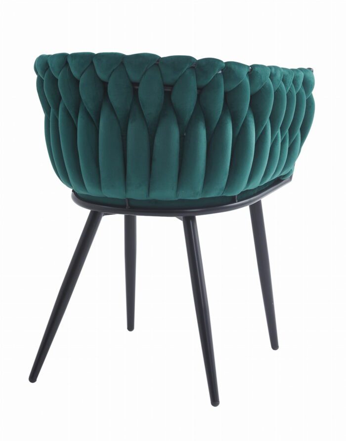komodee chair ORINO green velvet metal frame for living room, dining room, study, bedroom, load capacity up to 110 kg, dimensions 61x79x55 cm - Image 4