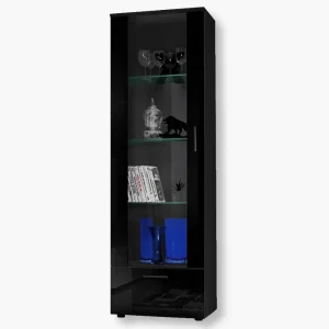 Witryna Stojąca Alessandria, Czarny/Czarny