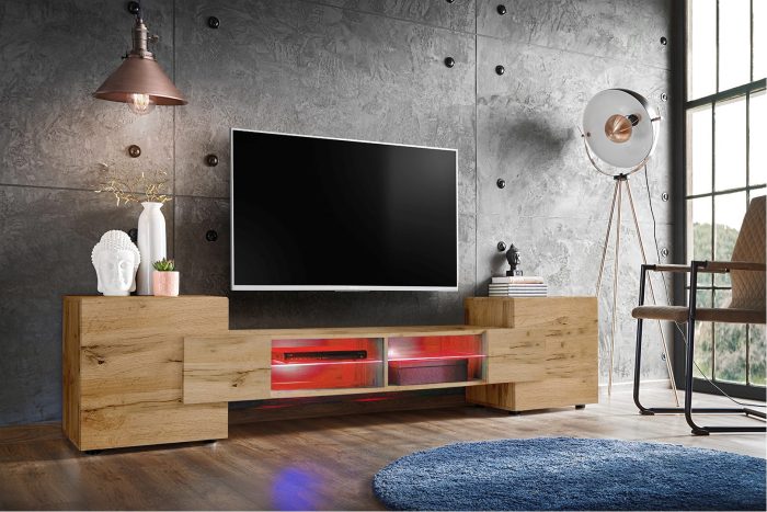 Szafka RTV Merano, Wotan/Wotan Oświetlenie LED RGB - obrazek 2