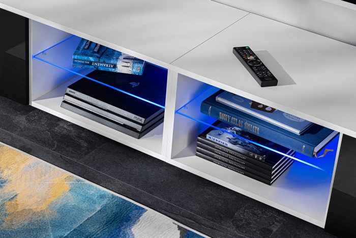 Zestaw Mebli RTV Varallo, Czarny/Biały - obrazek 10