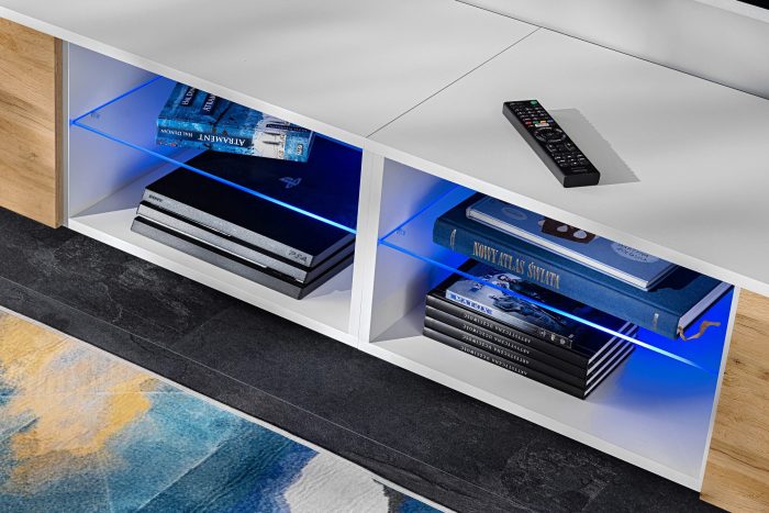 Zestaw Mebli RTV Varallo, Wotan/Biały - obrazek 10