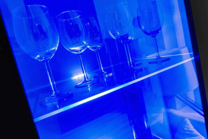 Witryna Stojąca Alessandria, Biały/Czarny - obrazek 9