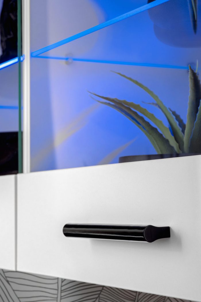 Witryna Półka Wisząca Savona, Biały/Biały - obrazek 5