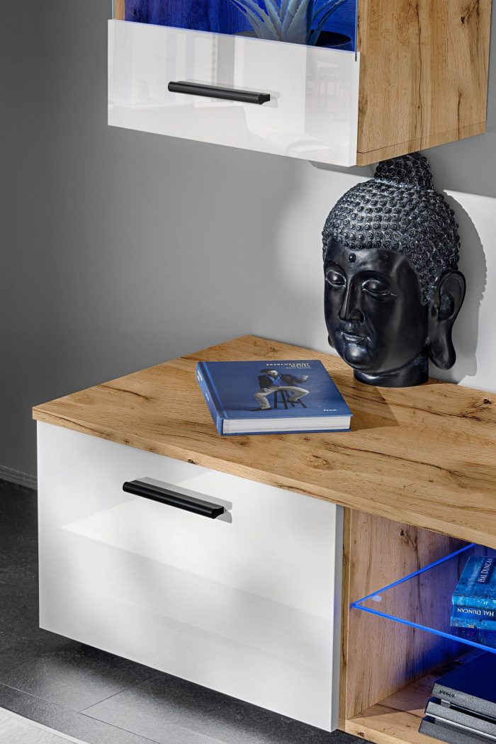 Zestaw Mebli RTV Varallo, Biały/Wotan - obrazek 9