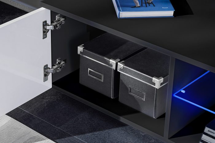 Zestaw Mebli RTV Varallo, Biały/Czarny - obrazek 8