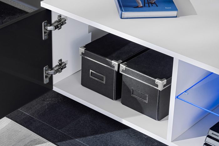 Zestaw Mebli RTV Varallo, Czarny/Biały - obrazek 8